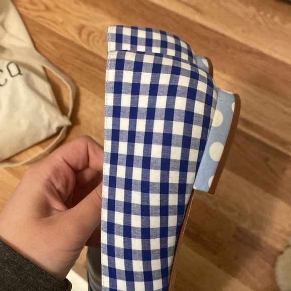 Manolo Blahnik / Tetuana RARE Mixed Print gingham Ballerina Flats 36.5 - Picture 5 of 6